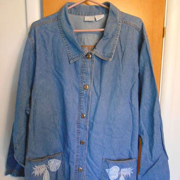 Blair Jackets & Blazers - Blair Embroidered Denim jacket 100% cotton 3X